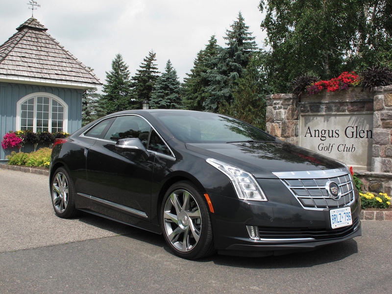 2014 Cadillac ELR Graphite Gray front side view at angus glen