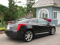 2014 Cadillac ELR Graphite Gray rear side view grass