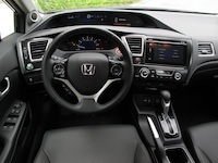 2014 Honda Civic Sedan Touring Brown interior steering wheel leather