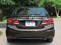 2014 Honda Civic Sedan Touring Brown rear badge exhaust