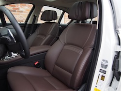 2014 寶馬 BMW 535d xDrive Metallic White front comfort seats stiching mocha nappa leather