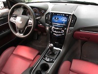 2015 Cadillac ATS Coupe black red interior leather