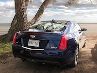 2015 Cadillac ATS Coupe rear blue